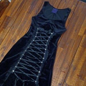 beautiful vintage 90s gothic vamp cykxtees dress